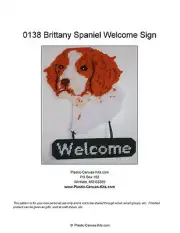 Brittany Spaniel Dog Welcome Sign- Plastic Canvas Pattern or Kit