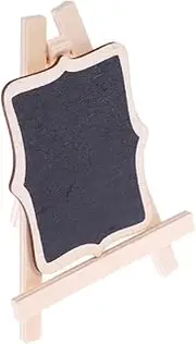 CAXUSD 1pc Creative Mini Wooden Blackboard Memo Board for Boys and Girls Small Desktop Decoration for Home School Smooth Surface Design for Notes Pictures