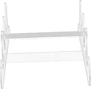 HOMSFOU Clear Acrylic Keyboard Stand Display Holder for Mechanical Keyboards Space Saving Storage for Desk Ergonomic Design for Organized Workspace