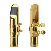 Alto Sax Saxophone Mouthpiece w/Cap & Ligatures, Brass Metal Eb Alto Sax Mout...