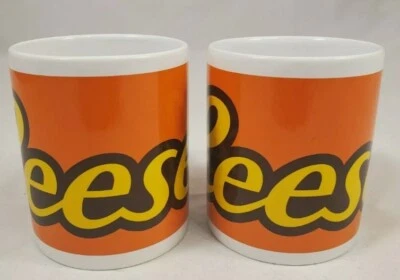 Hershey Reese's Gift Set 2 Ceramic Mugs Chocolate Peanut Butter Cup Mugs