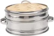 1Set Multifunctional Stainless Steel Food Steamer Kitchen Gadget for Cooking
