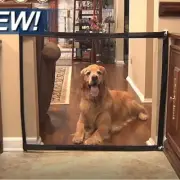 Mesh Magic Pet Gate For Dogs Safe Guard and Install Pet Dog Safety Enclosure