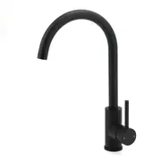 MATT BLACK Round Kitchen Sink Mixer Laundry Brass Faucet Tap 360?? Swivel Spout