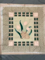 Unfinished wall quilt springtime Easter Rabbit tulips Appliqué