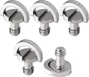 5Pcs 1/4" Camera Screws D-Ring Hinged QR Plate screw for Tripod Mounting Monopod