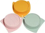 SHOWERORO 3Pcs Silicone Pet Can Lids Reusable Sealing Caps for Pet Food Storage Food Grade Silicone and Leak