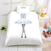 3D Ballerina Quilt Cover Set Bedding Set Pillowcases