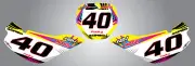 Custom Number Plates for Suzuki JR 80 Neon style stickers