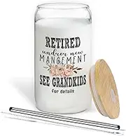 BEHIFL Mahjong Gifts for Women Glass Cup with Lids and Straws 14oz, Gifts for Mahjong Players Lovers Women, Mah Jong with Mah Girls Glass Iced Coffee Tumbler Drinking Jars with Cleaning Brush