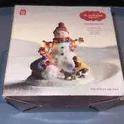 NEW St. Nicholas Square Christmas Village SNOWMAN FUN Figure Illuminated