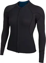 O'Neill Women's Hyperfreak Neo/Skins 1mm Wetsuit Jacket, Black, 10