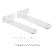 Shelf Brackets, 2Pcs 45x195mm Cold Rolled Steel Floating Shelves Bracket (White)