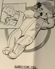 5643 Vintage AC SLEEPY TIME Cloth DOLL Pattern to SEW (Reproduction)