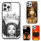 Queen Black Girl Melanin For iPhone SE4 16e 14 15 16 Plus Pro Max Flexible Cases