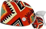 [YTYVAGT] 2-Pc,Gourd-Shaped Working Cap,Fisherman Hat with Buttons and Cotton Sweatband,Bohemian Retro Ethnic Boho