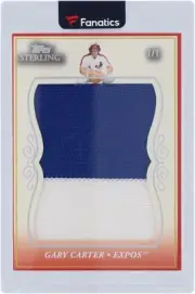Gary Carter Expos 2008 Topps Sterling Jumbo Swatch 2 Color #JS-GC44 #1/1 Card