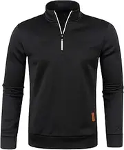[Generic] Men's Shirts 1/4 Zip Fleece Pullover Long Sleeve Quarter Zip Sweatshirts Fall Mock Neck Sweater Workout Athletic Coat