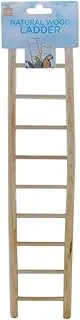 Avian Care Natural Wood Ladder 9 Step, 39cm - Natural Wood Perch Ladder, Encourages Climbing & Cage Enrichment, Bird Toy, Easy to Attach