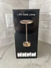LED Table Lamps Touch Sensor Light, 3-Levels Silver Rechargable Cordless