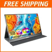 15.6'' Portable Monitor with Smart Cover, HDMI & Dual USB-C - Perfect for Gamers