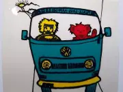 Grateful Dead Car Van Window Decal 1980's Jerry Garcia Drives Blue Bus Red Bear