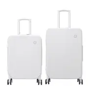 Tabibito 2-Piece Luggage Sets Hard Shell ABS Suitcase with Spinner Wheels TSA Lock White 20"28"