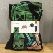 Creeper Minecraft Boys Two Piece Long Sleeve/Pant Pajama Set