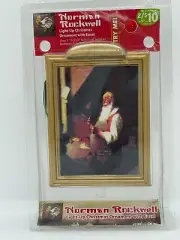NORMAN ROCKWELL LIGHT-UP CHRISTMAS ORNAMENT w/ SANTA CLAUSE