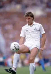 Glenn Hoddle in action for Tottenham Hotspur during the FA Cup Fi - Old Photo