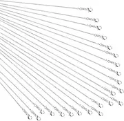 [Unikstone] 30 Pack Plated Snake Chain Necklace with Clasp for Jewelry Making, 1.2 mm (20 Inches)
