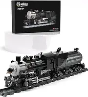 Nifeliz CN5700 Steam Train Building Kit and Engineering Toy, Collectible Steam Locomotive Display Set, 1：38 Scale Model Train Building Kit with Train Tracks, Top Present for Train Lovers (1136 PCS)