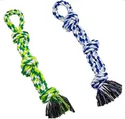 [2 Pack] Dog Rope Toys, Indestructible Dog Toys for Large and Medium Aggressive Chewers, Heavy Duty Dog Rope Toy for Large Breed, 100% Cotton Tug of War Dog Chew Toys for Boredom, Teeth Cleaning