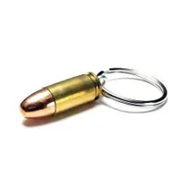 在飛比找蝦皮商城優惠-Bullet 9mm 真實手槍子彈鑰匙圈（黃銅）復古金屬創意