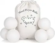 Foneso Foneso 100% Handmade New Zealand Wool Dryer Balls Pack of 6 Reusable Laundry Balls Dryer Balls for Tumble Dryers and Down Jackets, Dryer Sheets