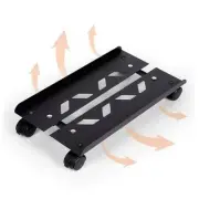 Mobile PC Stand, Adjustable Metal Computer Tower Stand, PC Floor Stand with 4