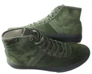 Vans Men's Gilbert Crockett Hi Corduroy Olive Green Black shoes Size 9.5 NIB