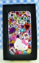 【震撼精品百貨】Hello Kitty 凱蒂貓 HELLO KITTY iPhone4貼鑽手機殼-彩色寶石 震撼日式精品百貨