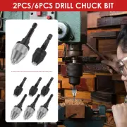 2/6Pcs Keyless Drill Chuck Bit 1/4 Inch Hex Shank Screwdriver Drill Adapter⎑