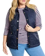 Nic+Zoe Plus Knit Trim Puffer Vest