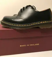 DR. MARTENS 1461 Black Leather Oxfords Made in England US 7, UK 6, EU 39