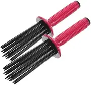 Generic 2pcs Portable Curling Comb Slip Brush for Effortless Volume Multifunctional Hair Styling Tool for Travel for Curly and Fluffy Hairdos