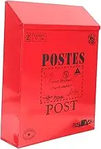 LOORGVEL Vintage Wall Mounted Mailbox with Lock Retro Post Box for Suggestions Letters Decorative Iron Design for Home Office Garden Space Saving