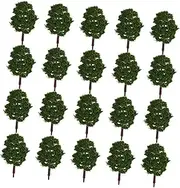 NOLITOY 20pcs 9cm Scale Model Trees Dark Plastic 1:100 Scale Miniature Landscape Trees for Architectural Models Scenery Decoration