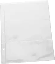 Bill Collection Book Pages 3-hole paper Holders for Stamp Collectors Pvc Material 10 Pages Pack