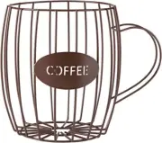 Miles Kimball Coffee Cup Wire Basket, Brown Decorative Wire Basket