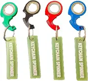 Alovez 4 Pieces Key Ring Spinner Fidget Spinner Key Chain for Kids and Adults
