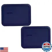 Pyrex Bundle - 2 Items: 7210-PC 3-Cup Blue Plastic Food Storage Lids - Origin