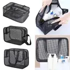Portable Mesh Shower Bag Caddy Bathroom Tote Toiletry Beach Pockets Organizer