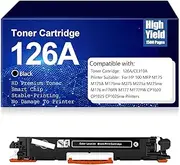 with Chip Compatible 126A (CE310A)Toner Cartridges High Yield Black Toner Cartridge Replacement for HP 100 MFP M175 M175A M175nw M275a M176 M177 CP1020 CP1025,Black-1PC